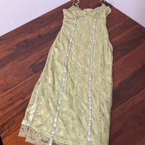 Daisy Street Teens's Green Lace Maxi Dress Size L Party/Cocktail Evening Wear